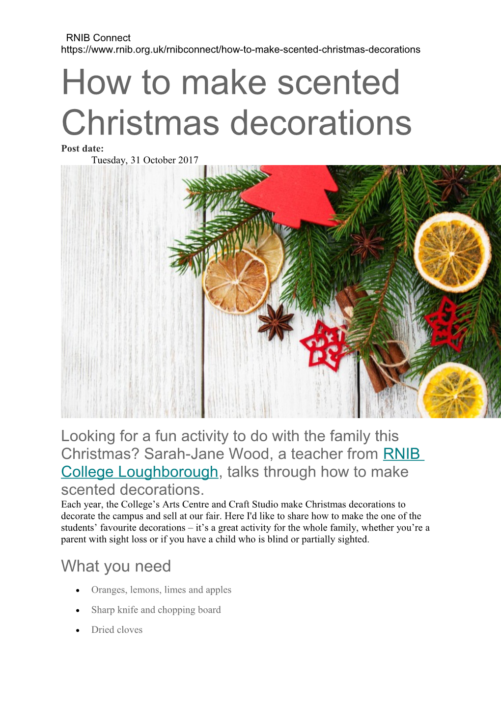 How to Make Scented Christmas Decorations