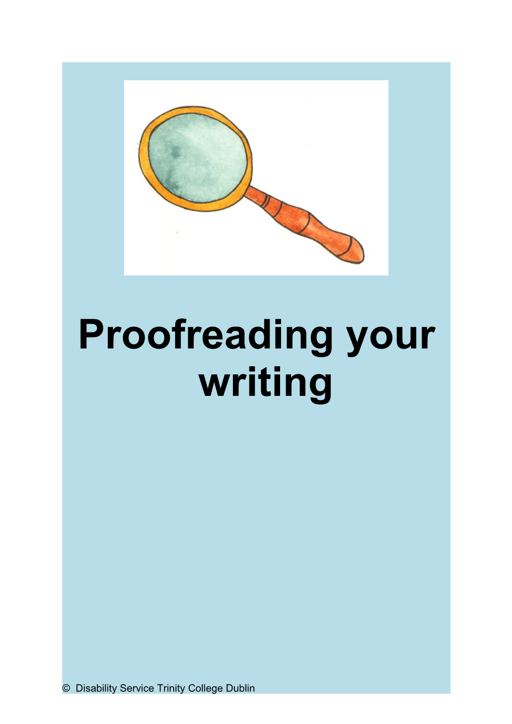 Proofreading Your Writing