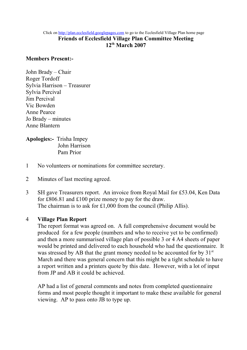 Ecclesfield Village Plan