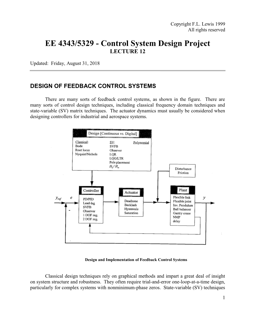 EE 4343/5329 - Control System Design Project