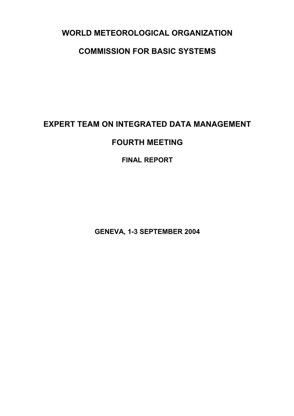 Report of ET on Integrated Data Management - 2002 s1