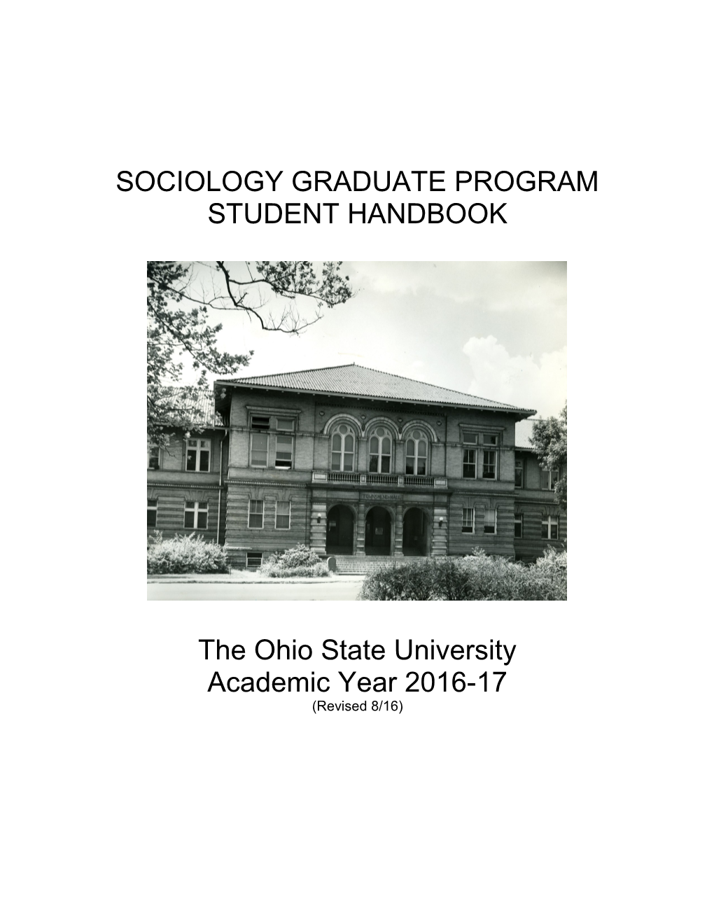 Sociology Graduate Program
