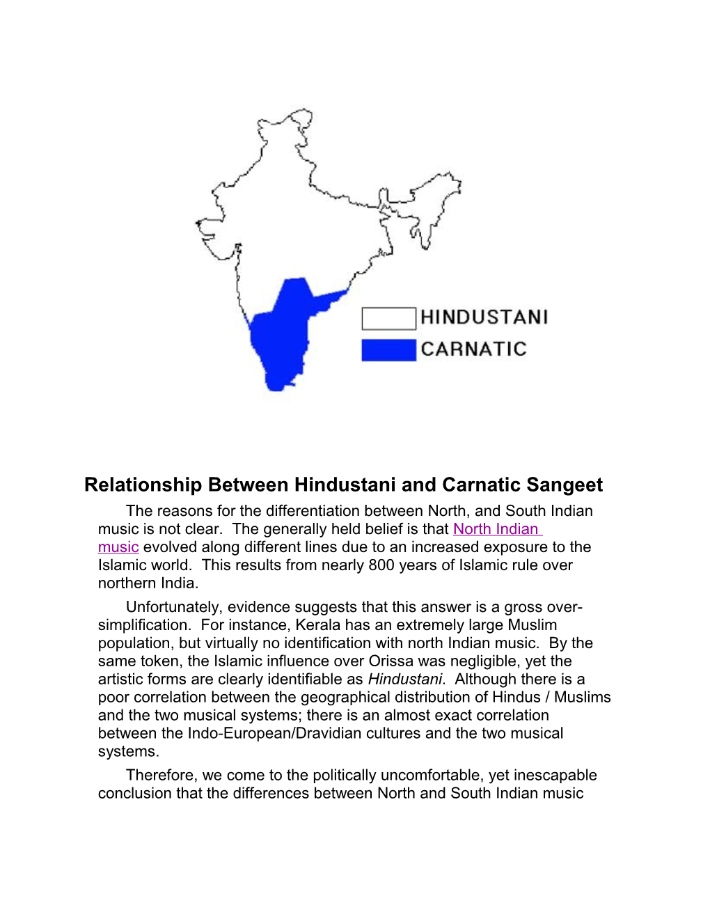 Relationship Between Hindustani and Carnatic Sangeet