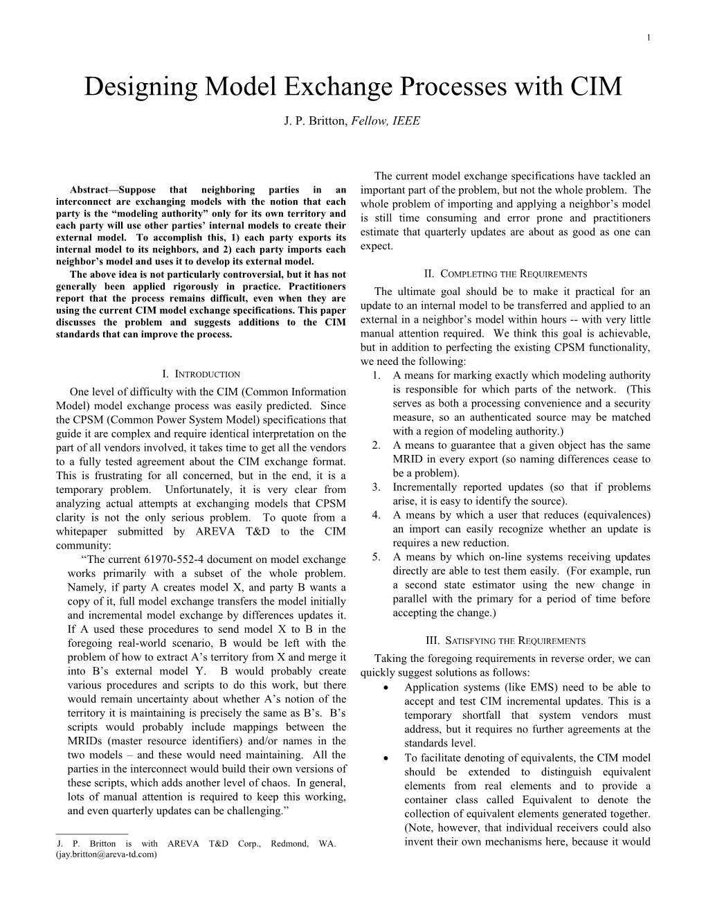 Designing Model Exchange Processes Paper