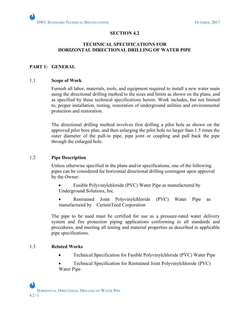 Horizontal Directional Drilling of Water Pipe