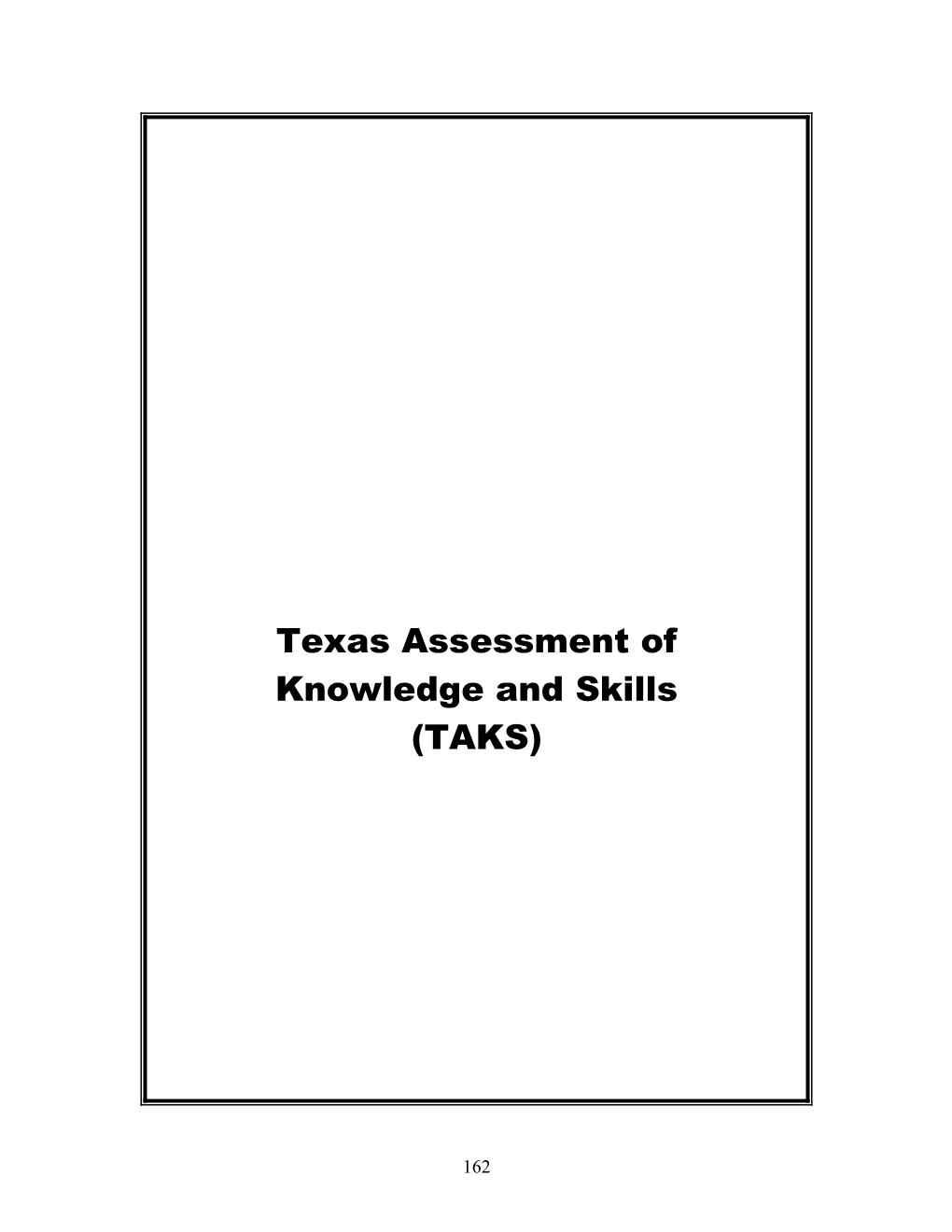 Texas Assessment Of