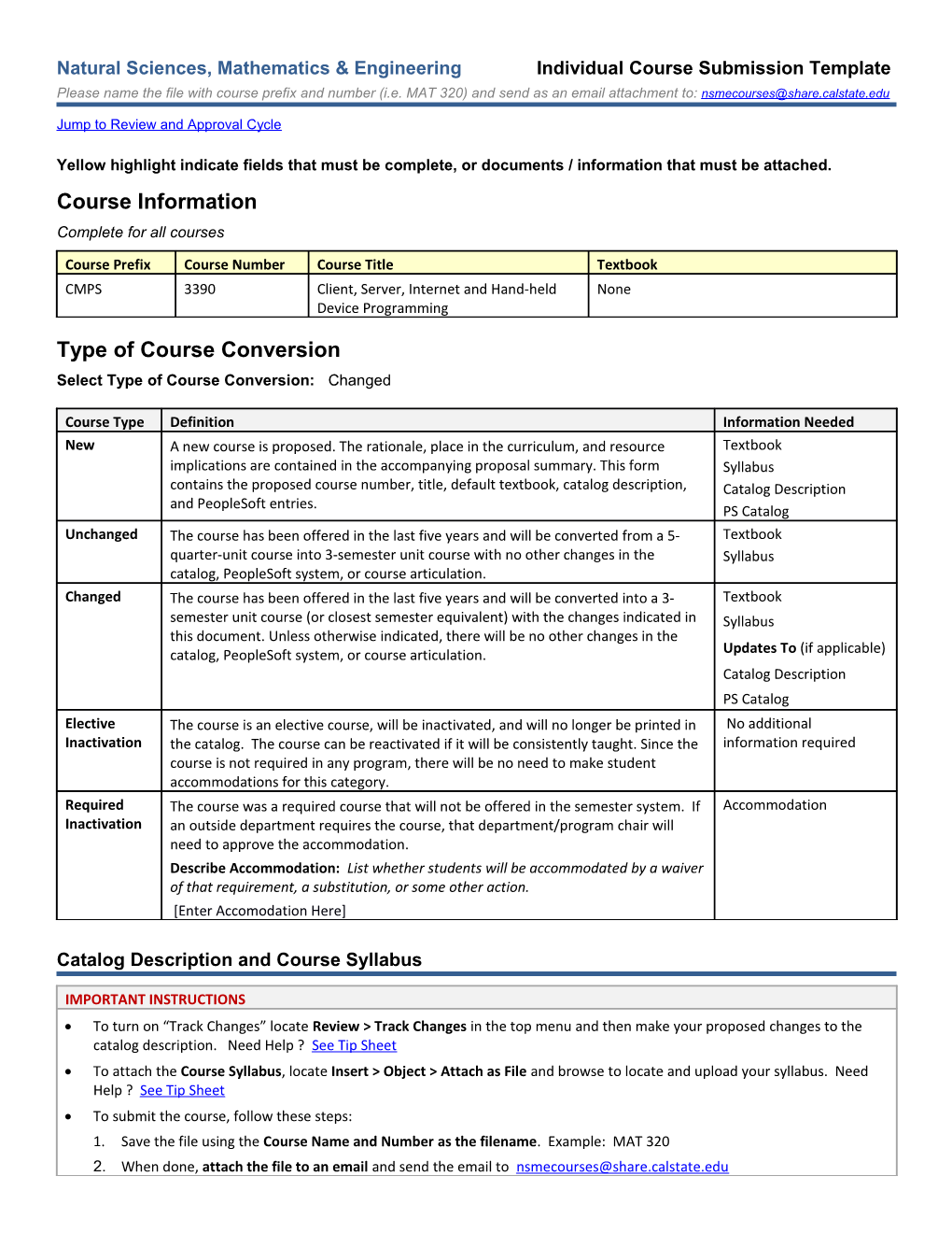 Natural Sciences, Mathematics & Engineering Individual Course Submission Template s3
