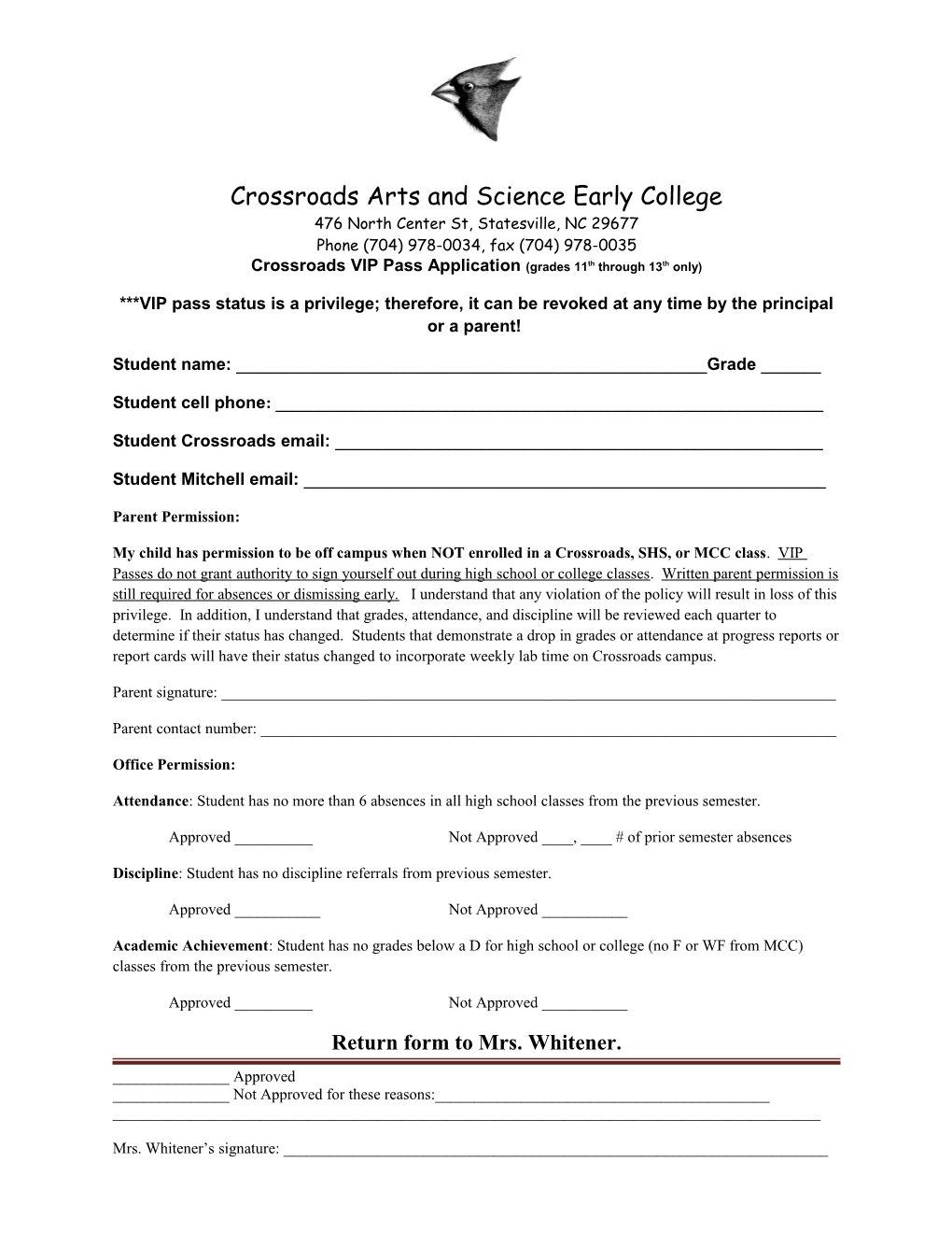 Crossroads Arts and Science Early College