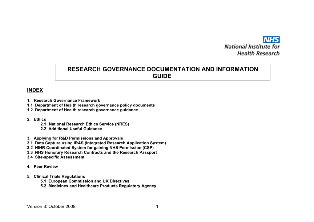 Research Governance Guide