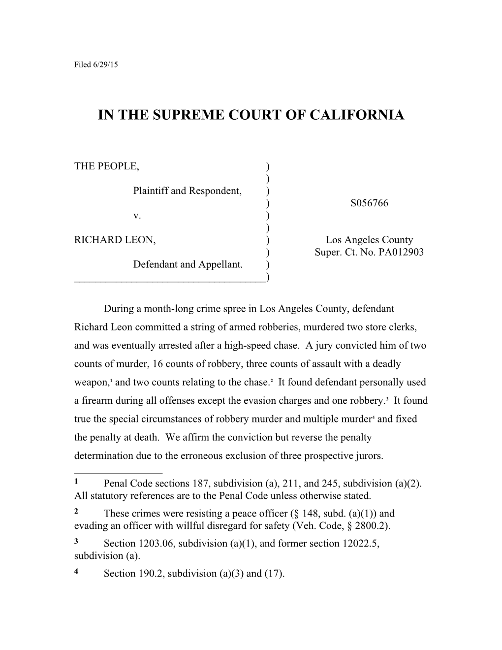 In the Supreme Court of California s7