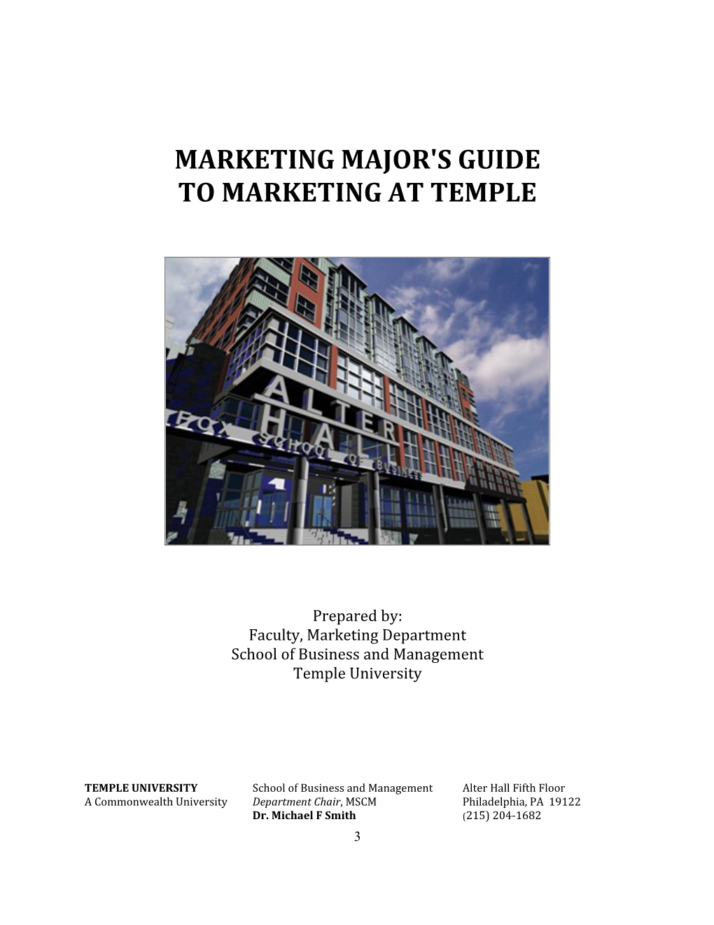 A Marketing Major's Guide