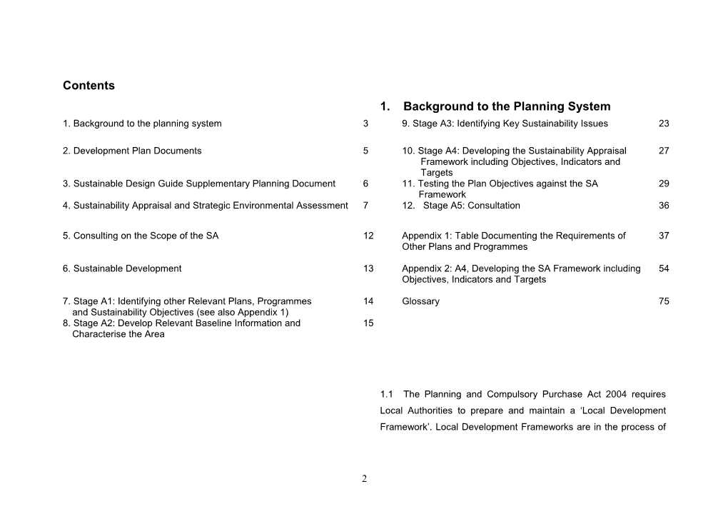 1. Background to the Planning System