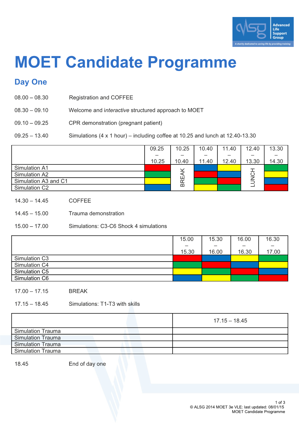 MOET Candidate Programme