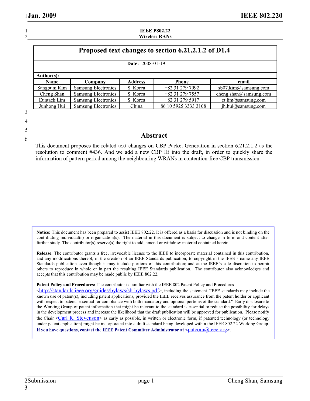 IEEE P802.22 Wireless Rans s18