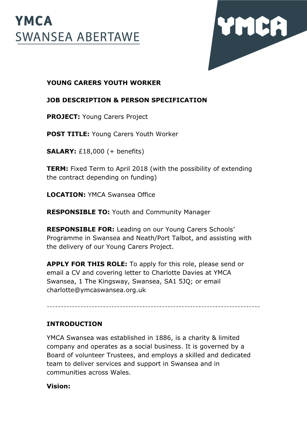Young Carers Youth Worker