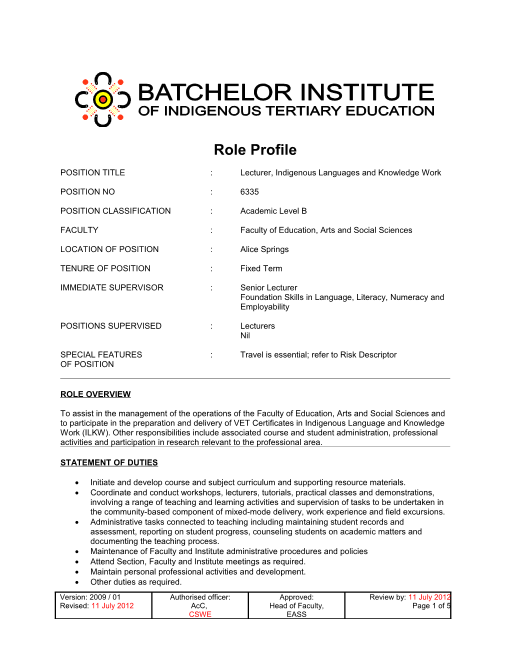 Batchelor Institute of Indigenous Tertiary Education