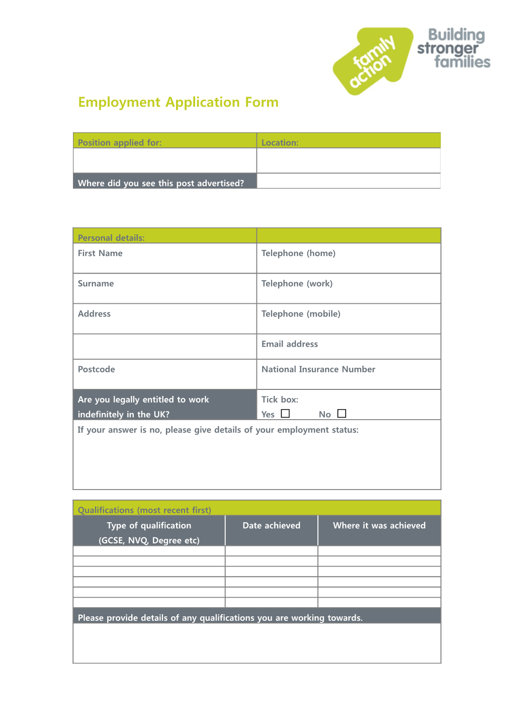 Employment Application Form s8