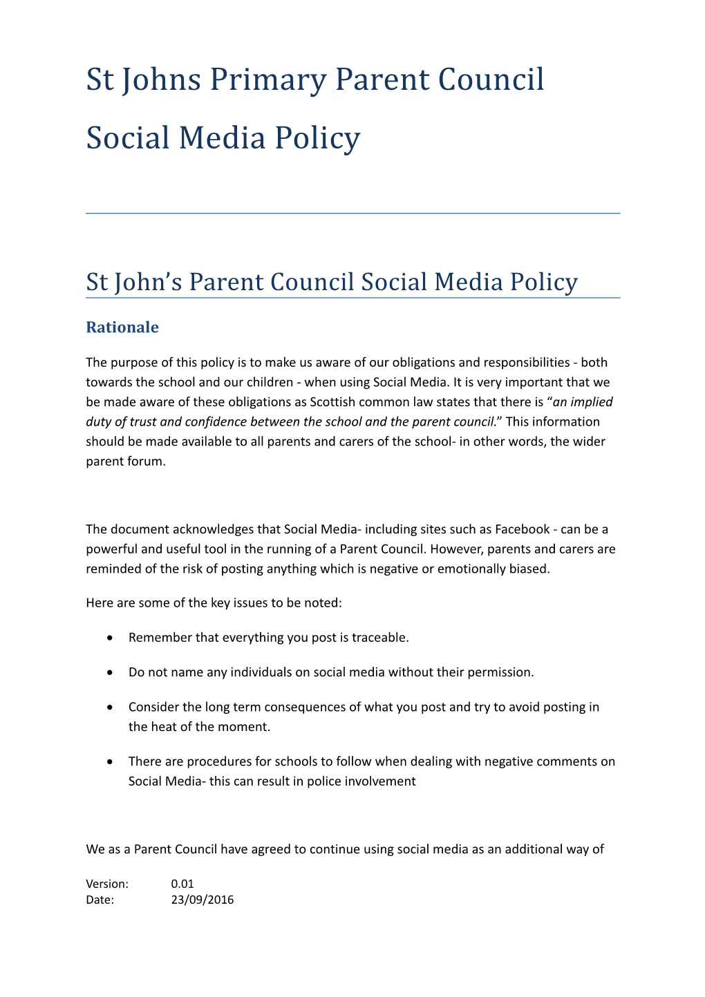 St Johns Primary Parent Council