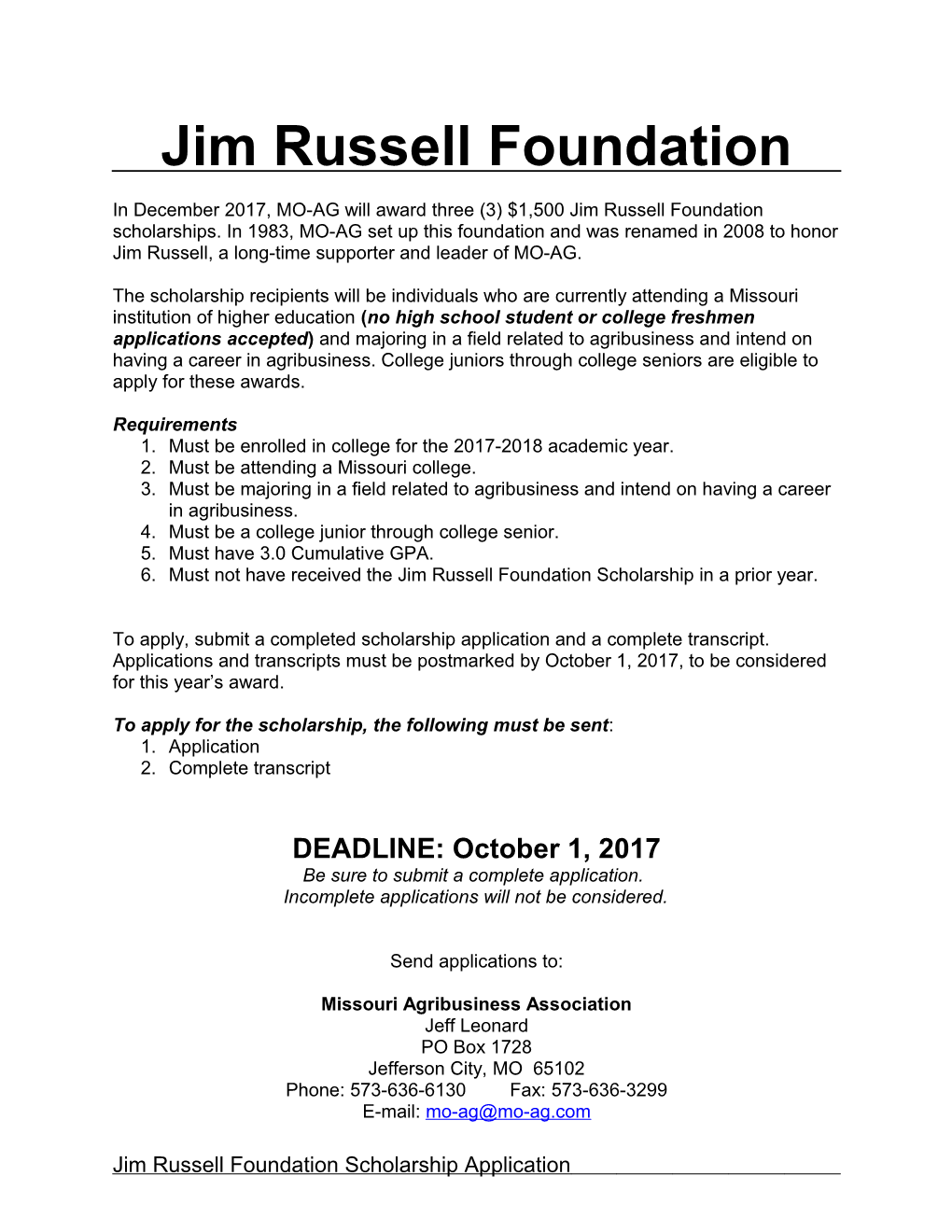 Jim Russell Foundation