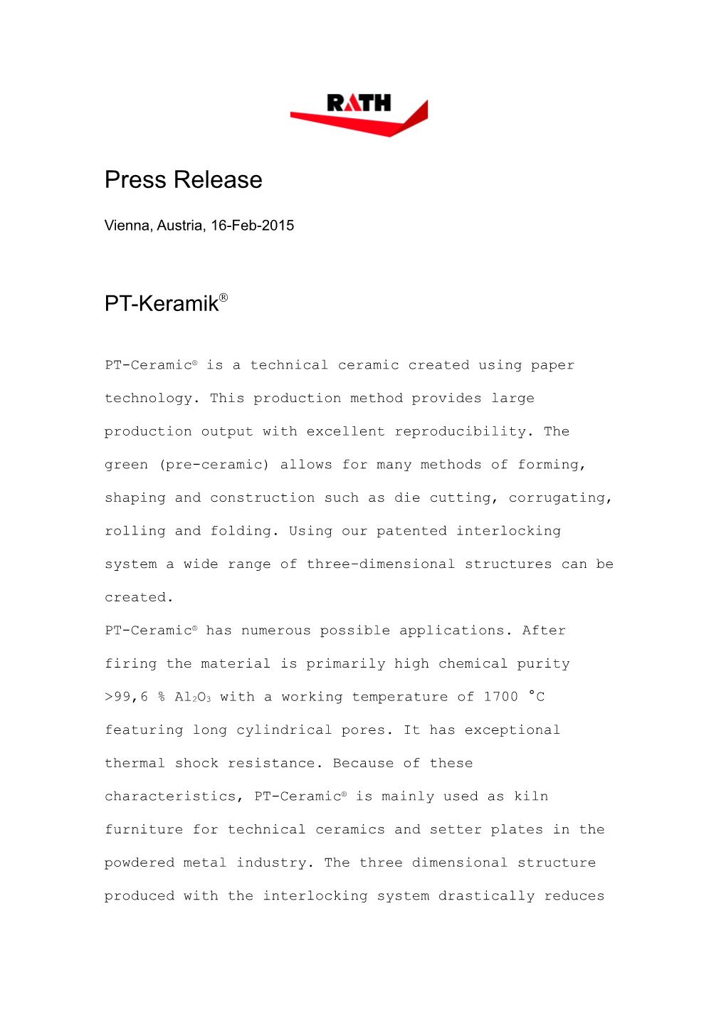 Press Release s78