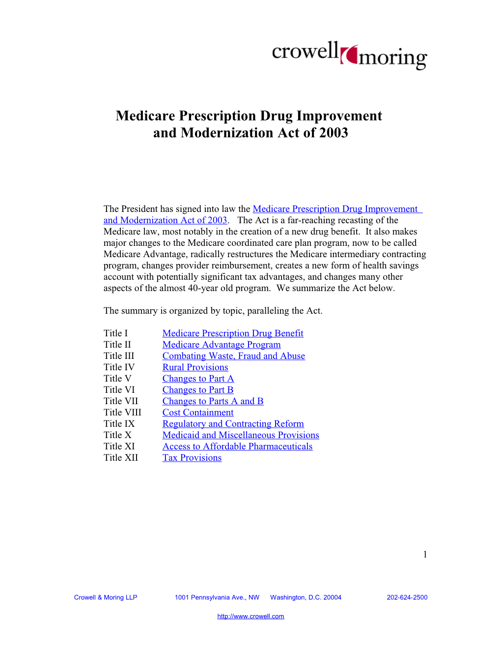 The Medicare Prescription Drug Improvement