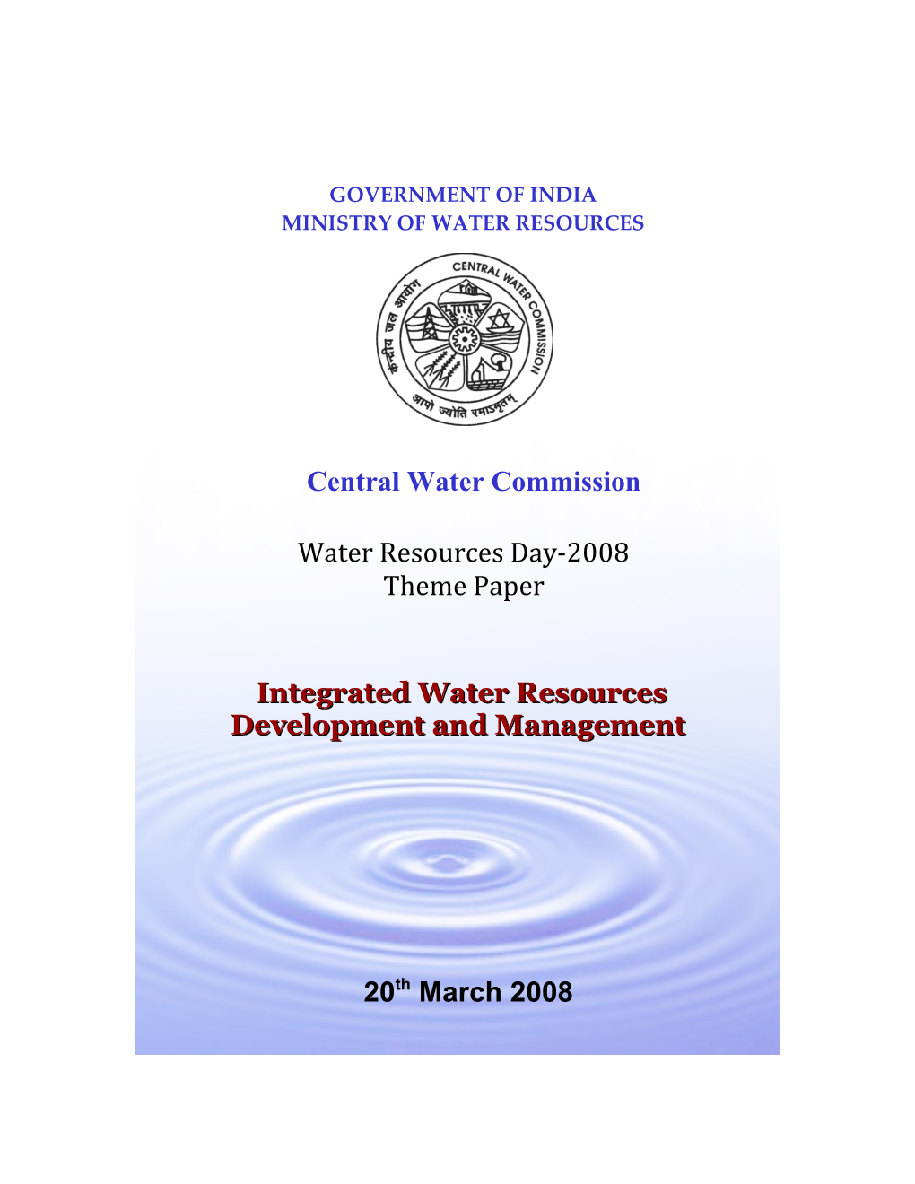 Water Resources Day - 2008