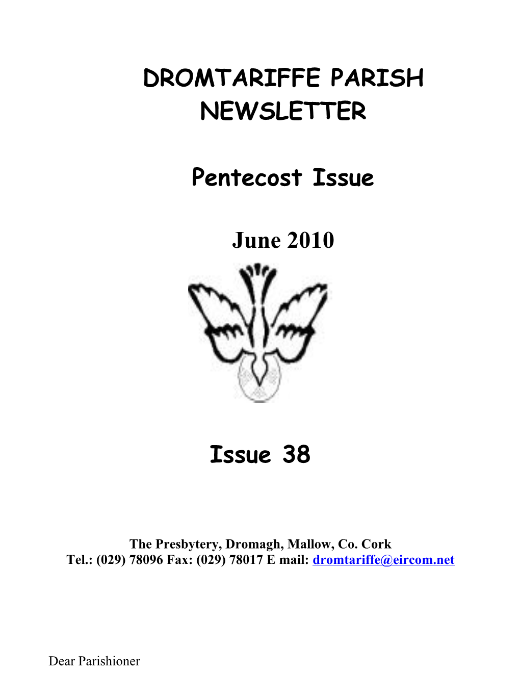 Dromtariffe Parish Newsletter