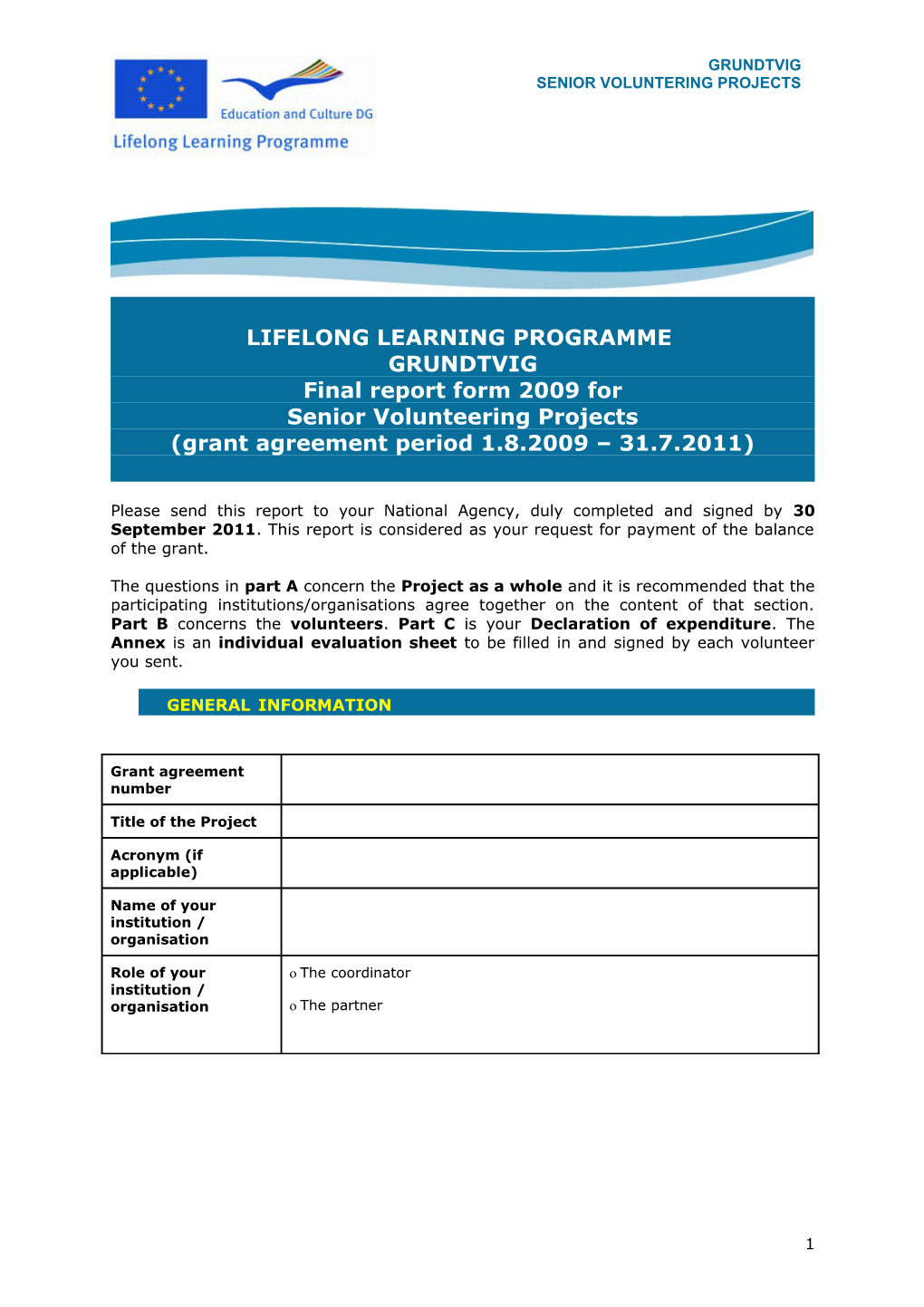 Final Report Form 2009 For