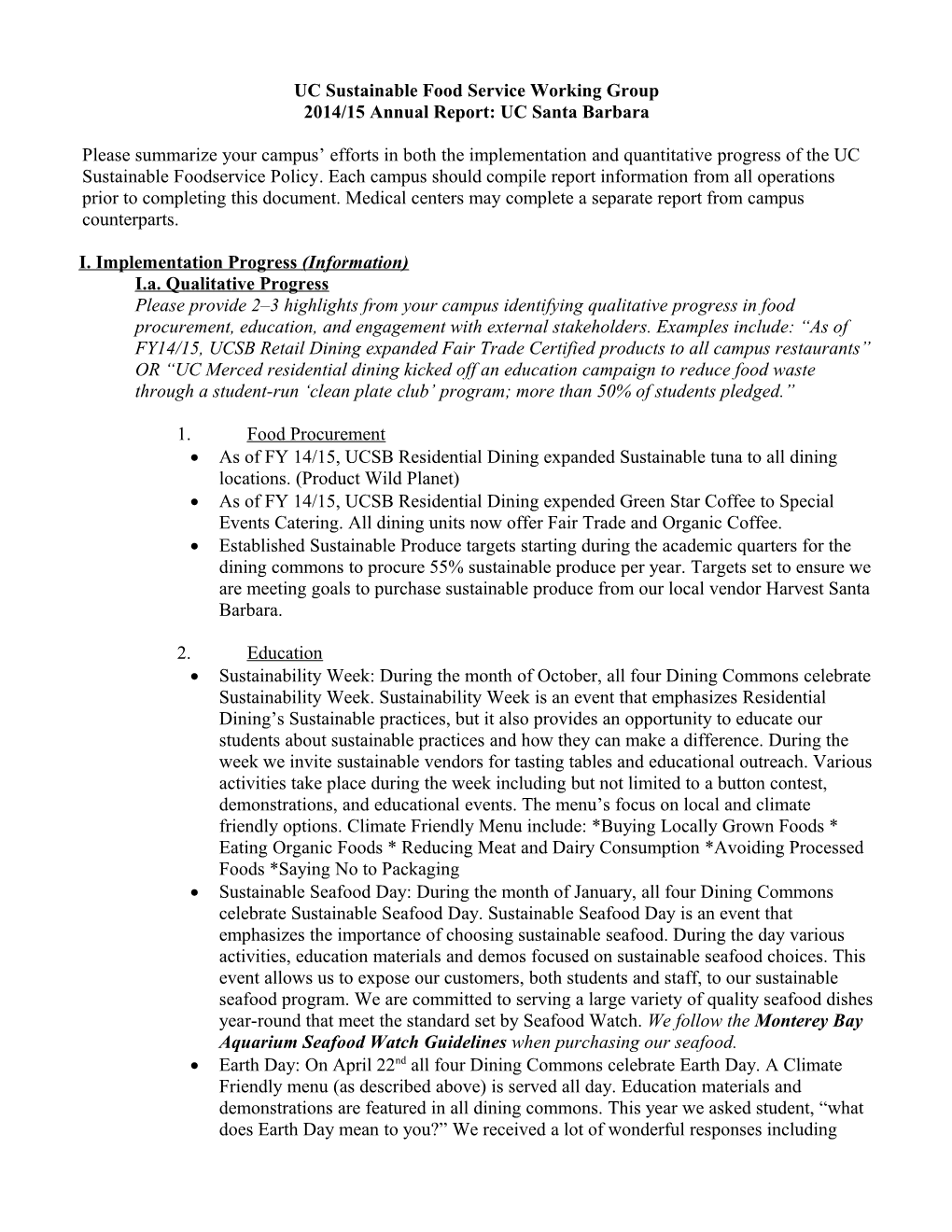 UC SFSWG - Annual Report Template