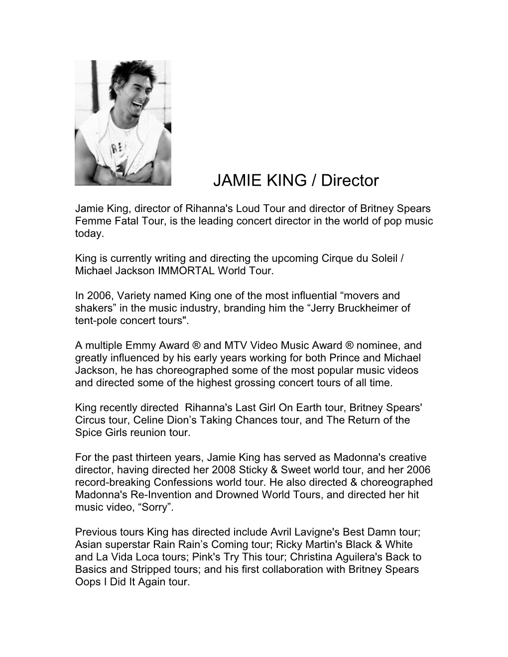 JAMIE KING / Director