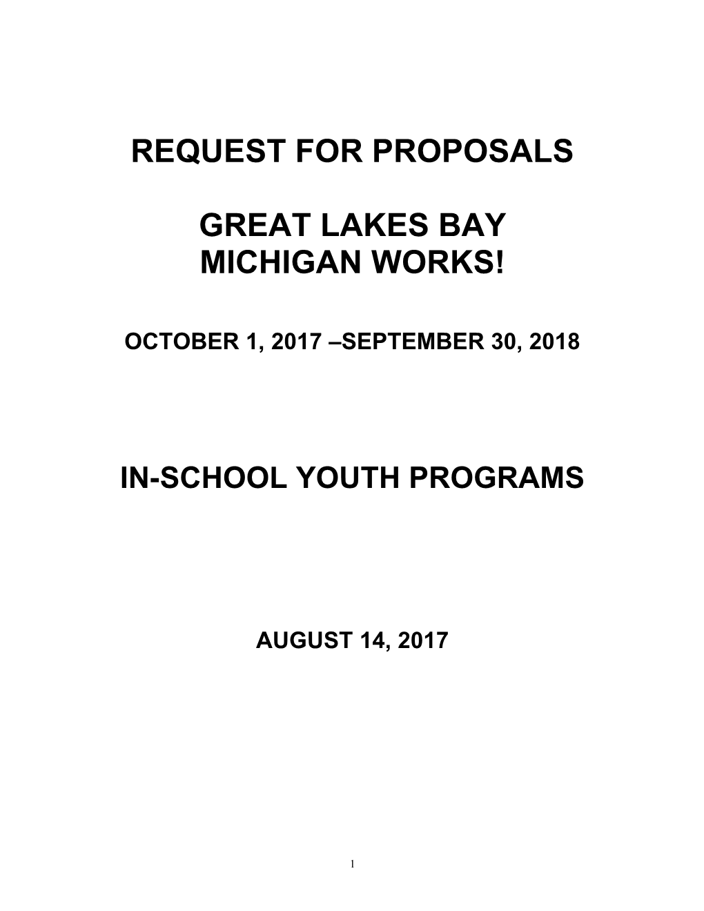 Request for Proposals s7