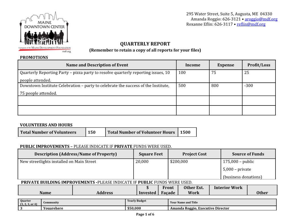 Remember to Retain a Copy of All Reports for Your Files