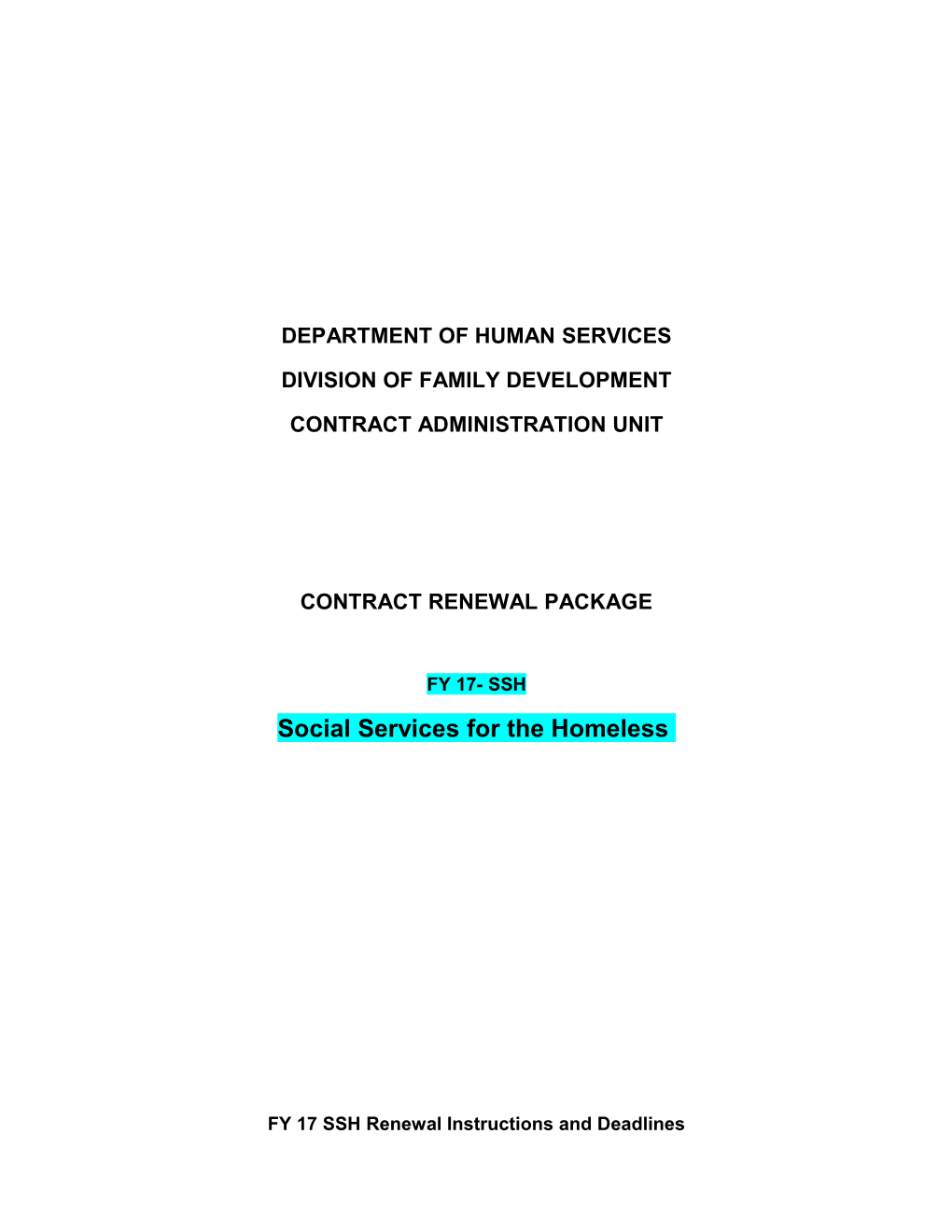 Department of Human Services s18