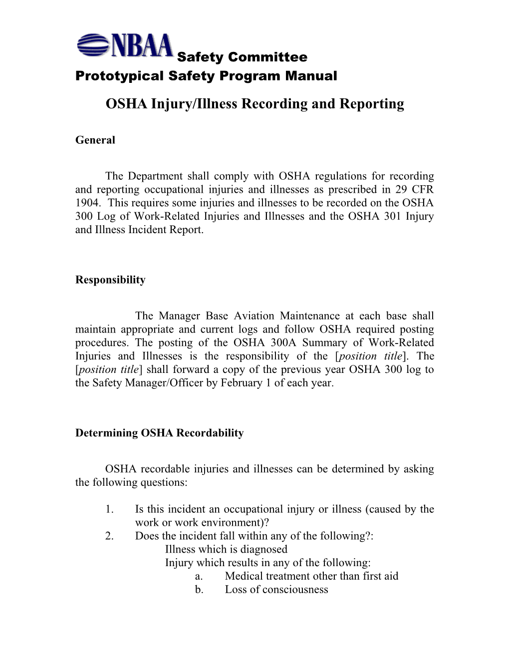 1 Section V - OSHA Injury/Illness Recording and Reporting s1