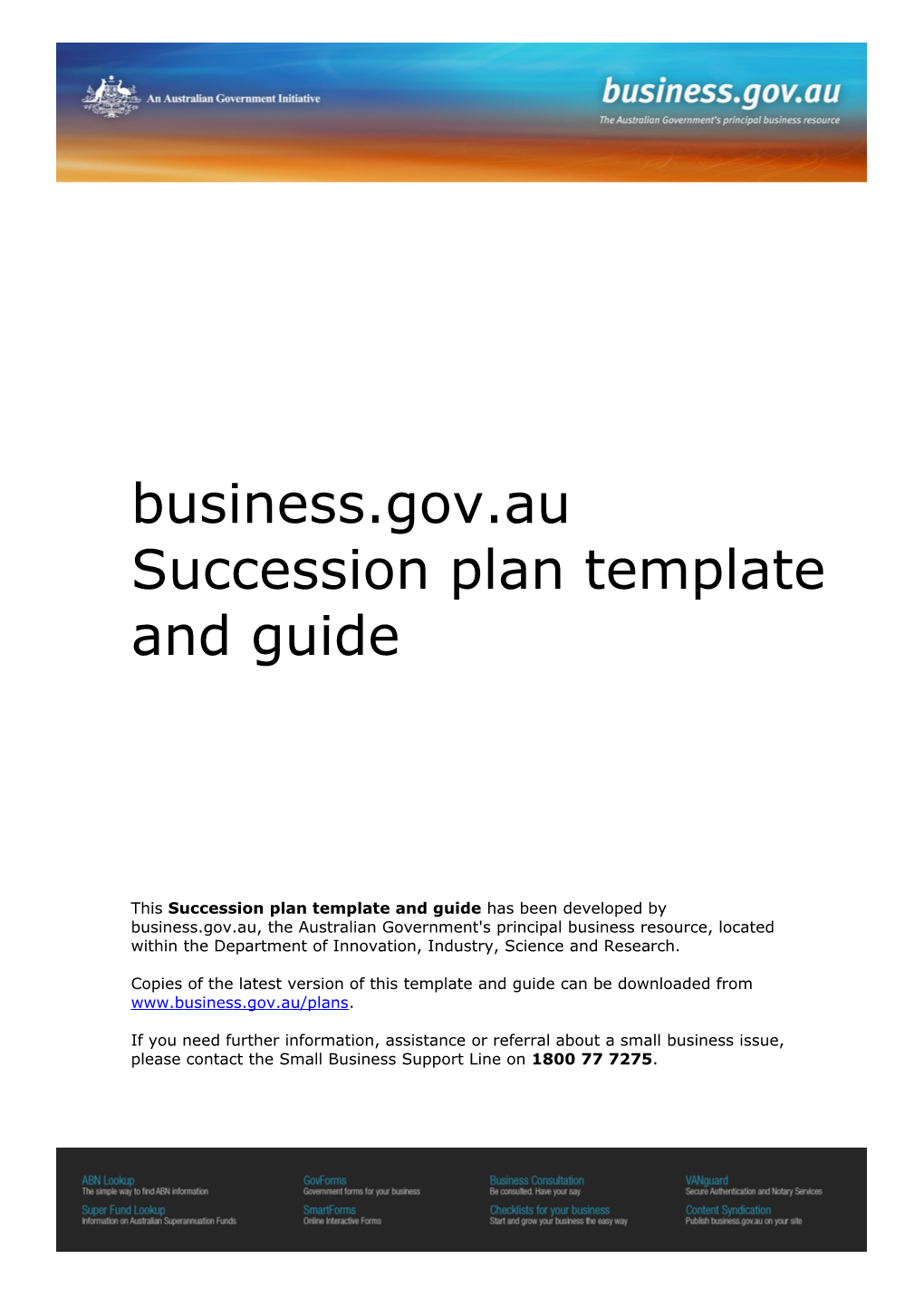 Succesion Plan Template And Guide