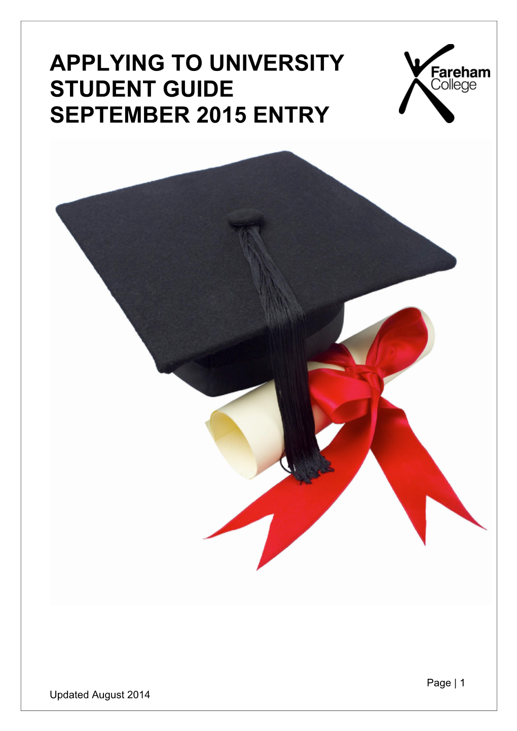 University Applications September 2010 Entry