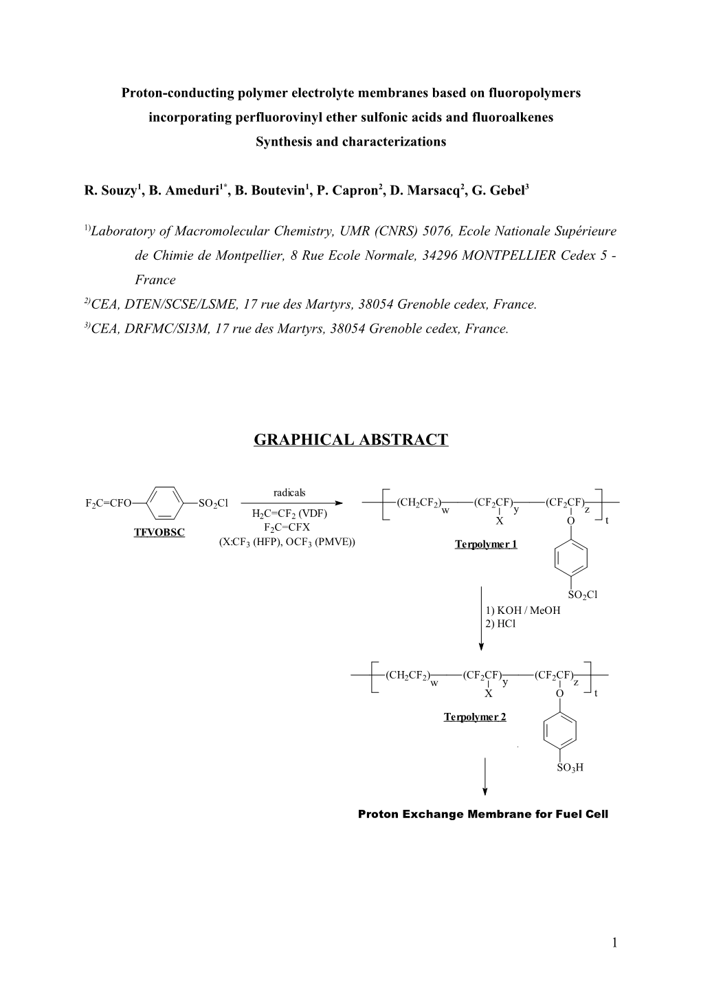 Synthesis and (Ter)Polymerization of Sulfonic Acid Aromatic Perfluorovinyl Ether Monomers