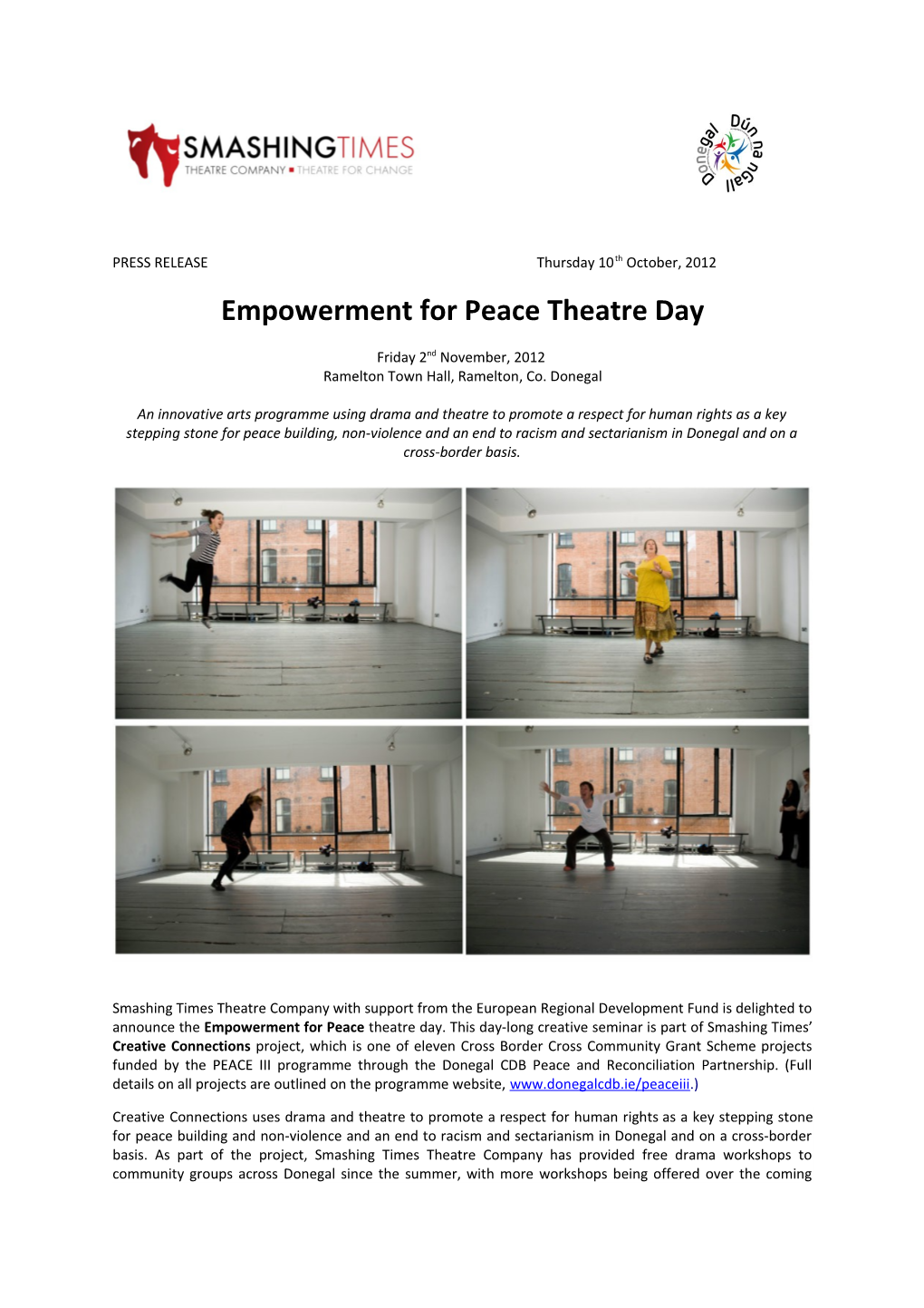 Empowerment for Peace Theatre Day