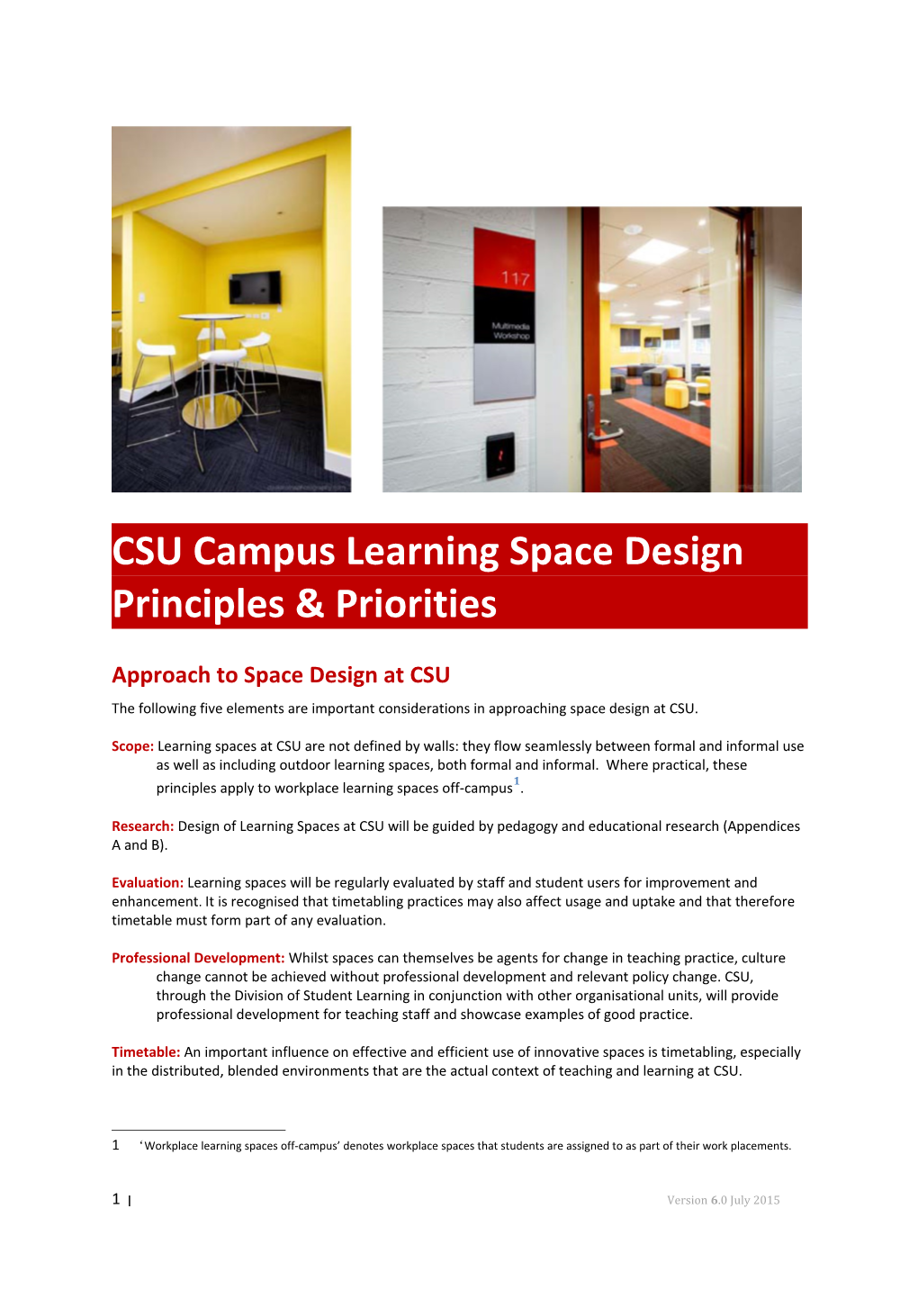 CSU Campus Learning Space Design