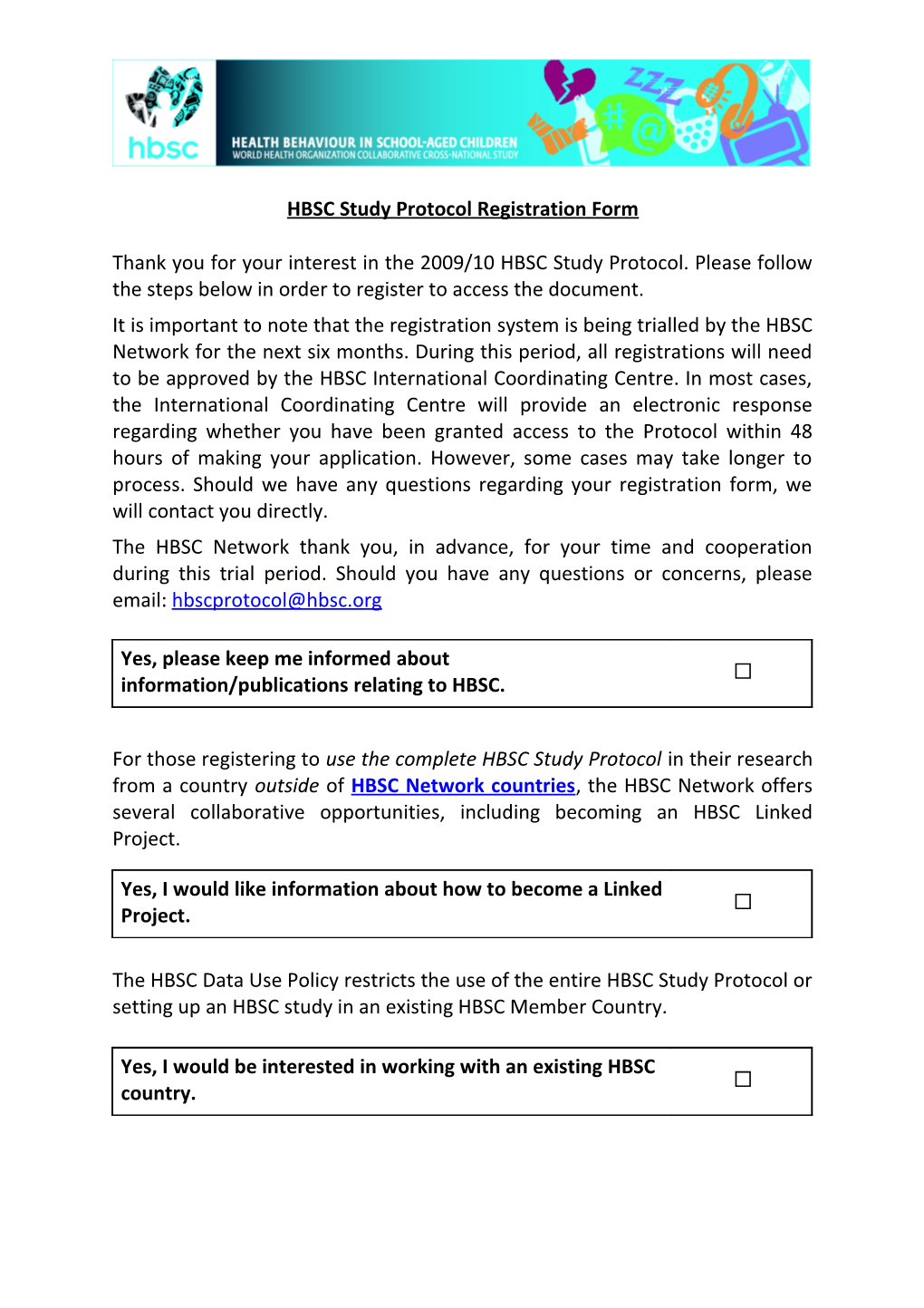 Blurb Before Registration Form on New Protocol Reg Page