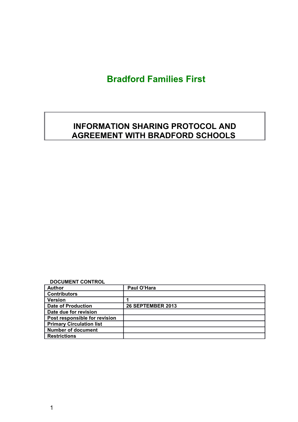 Bradford Families First