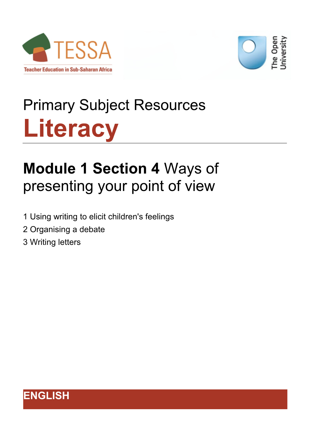 Section 4: Ways of Presenting Your Point of View