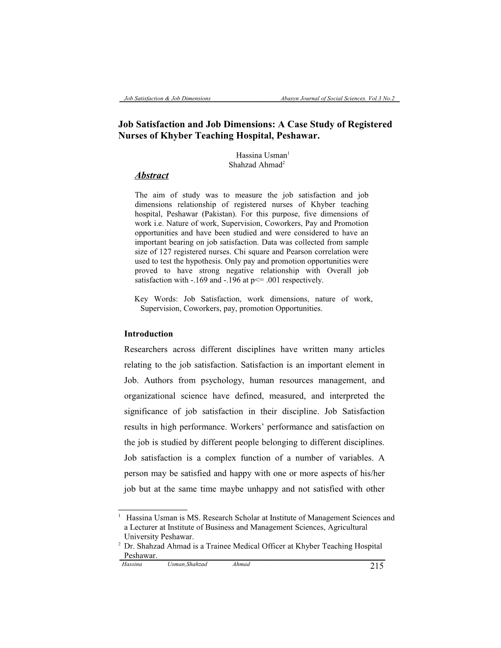 Decision Making & Good Governance Abasyn Journal Of Social Sciences. Vol.3, No.1