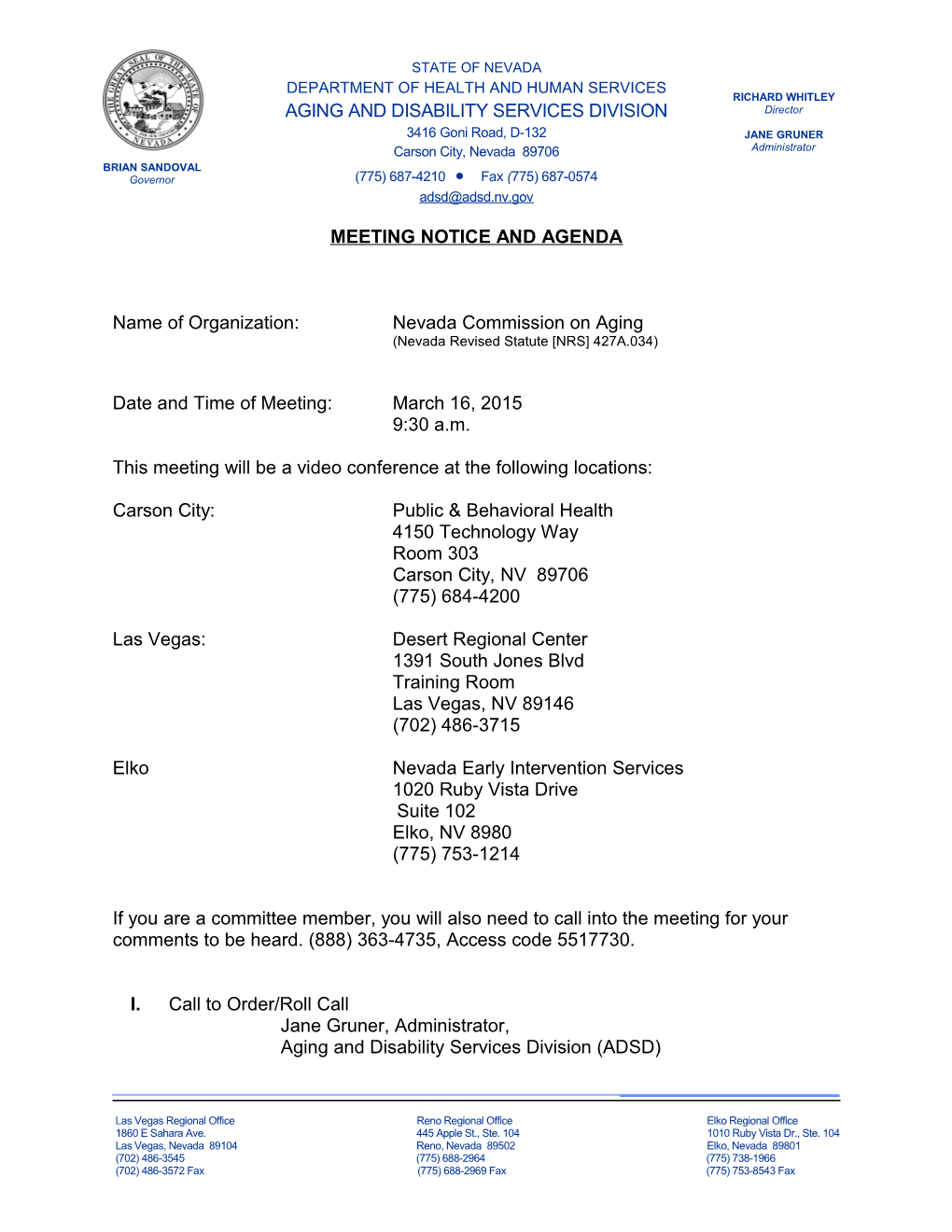 Meeting Notice and Agenda s2