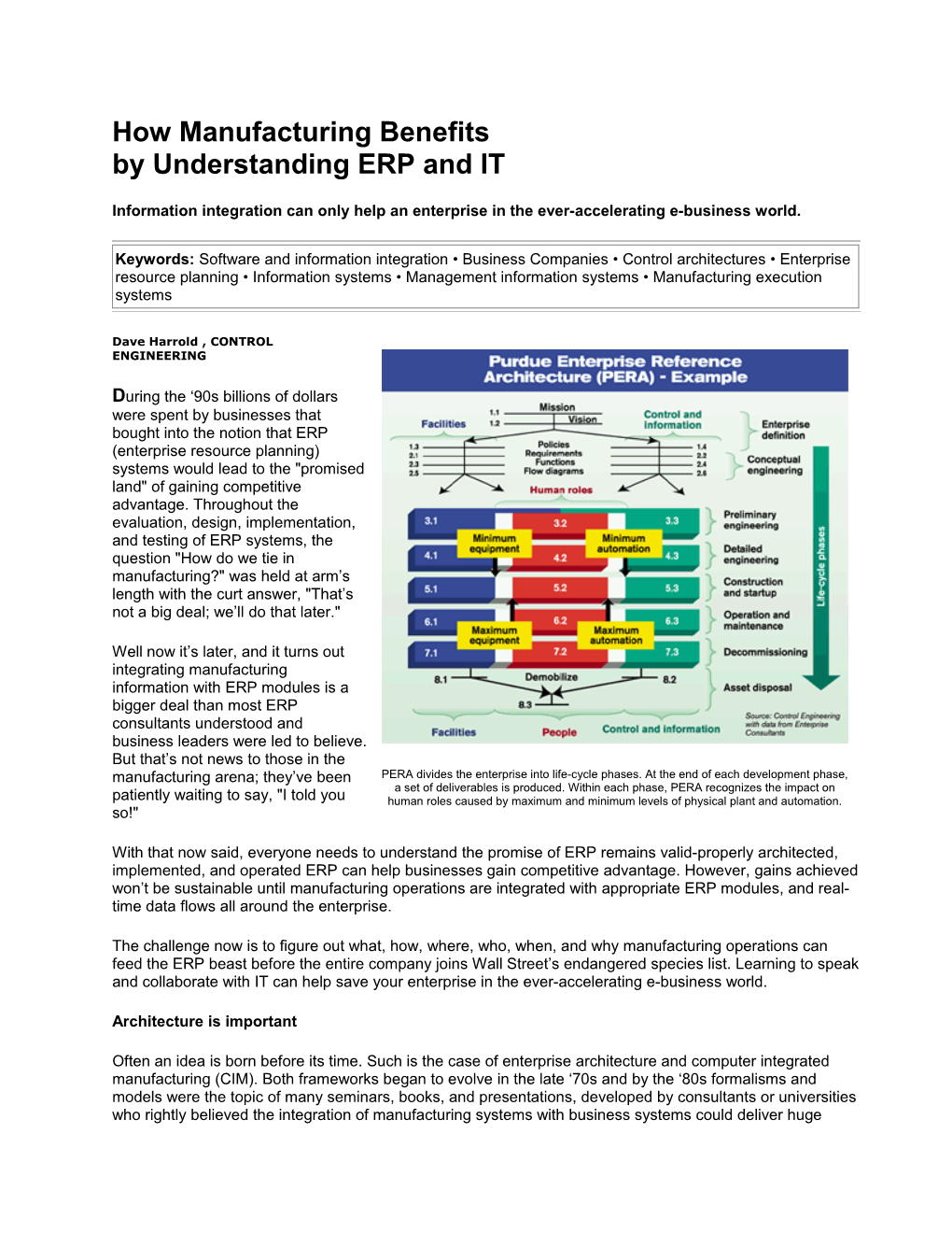 How Manufacturing Benefits by Understanding ERP and IT