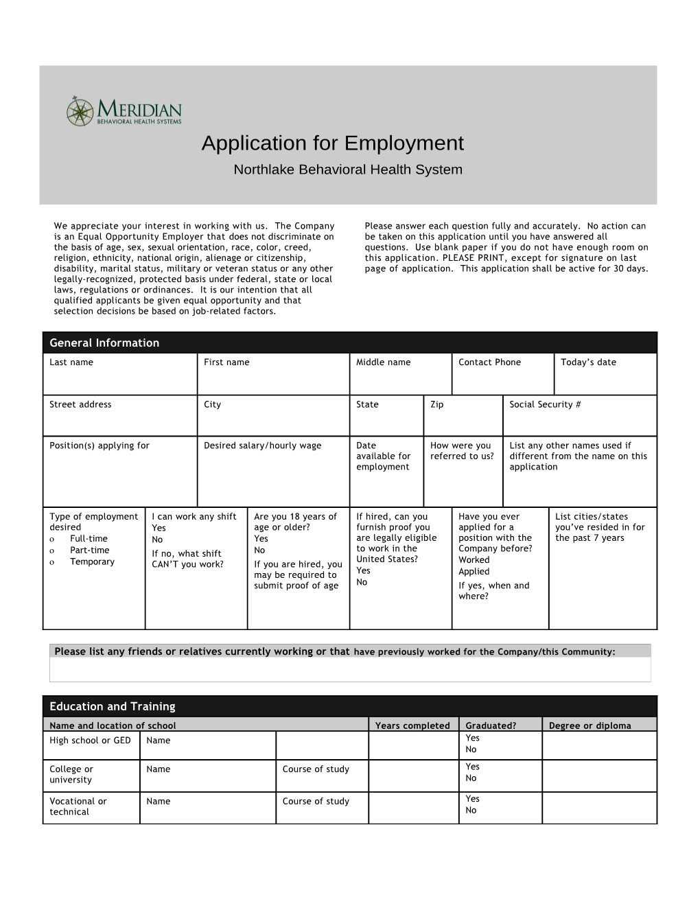 Application for Employment s159