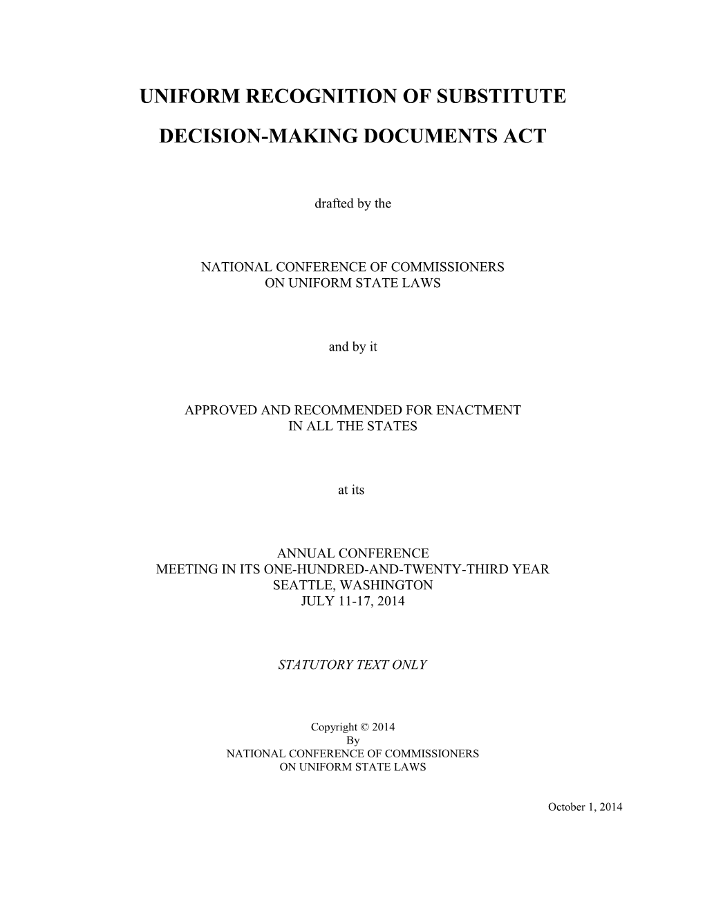 Decision-Making Documents Act