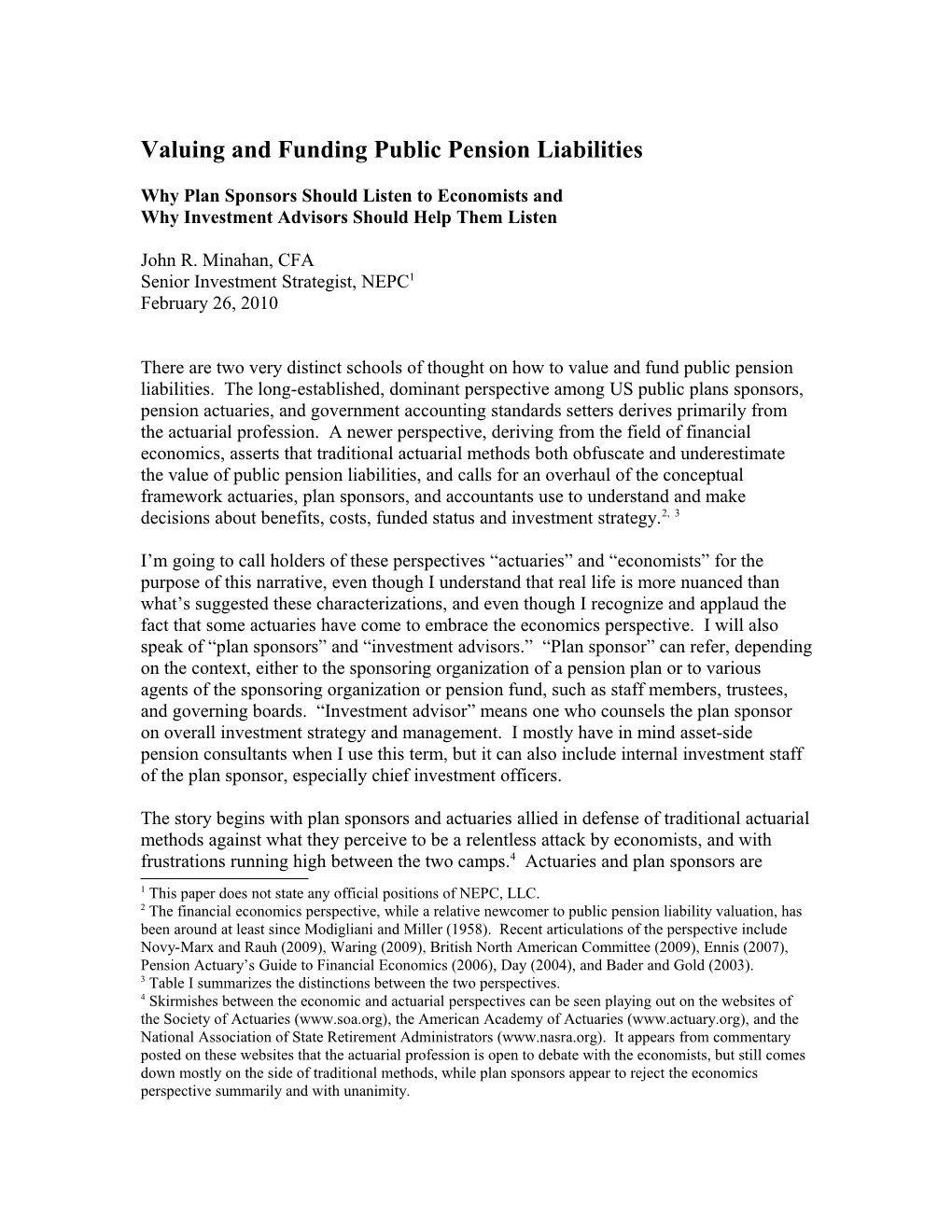 Valuing and Funding Public Pension Liabilities s1