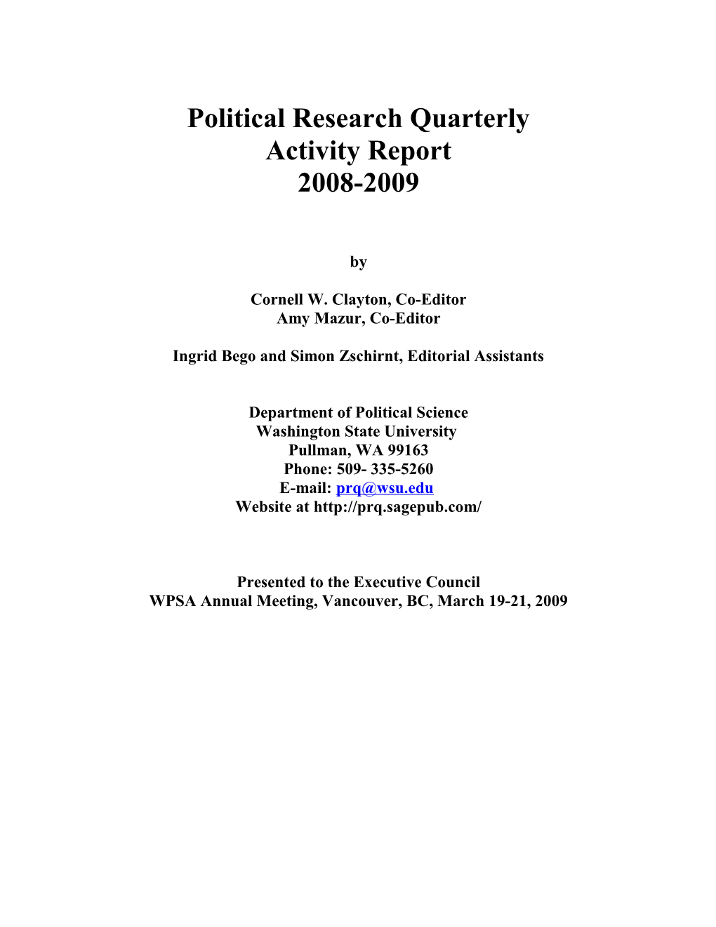 Political Research Quarterly