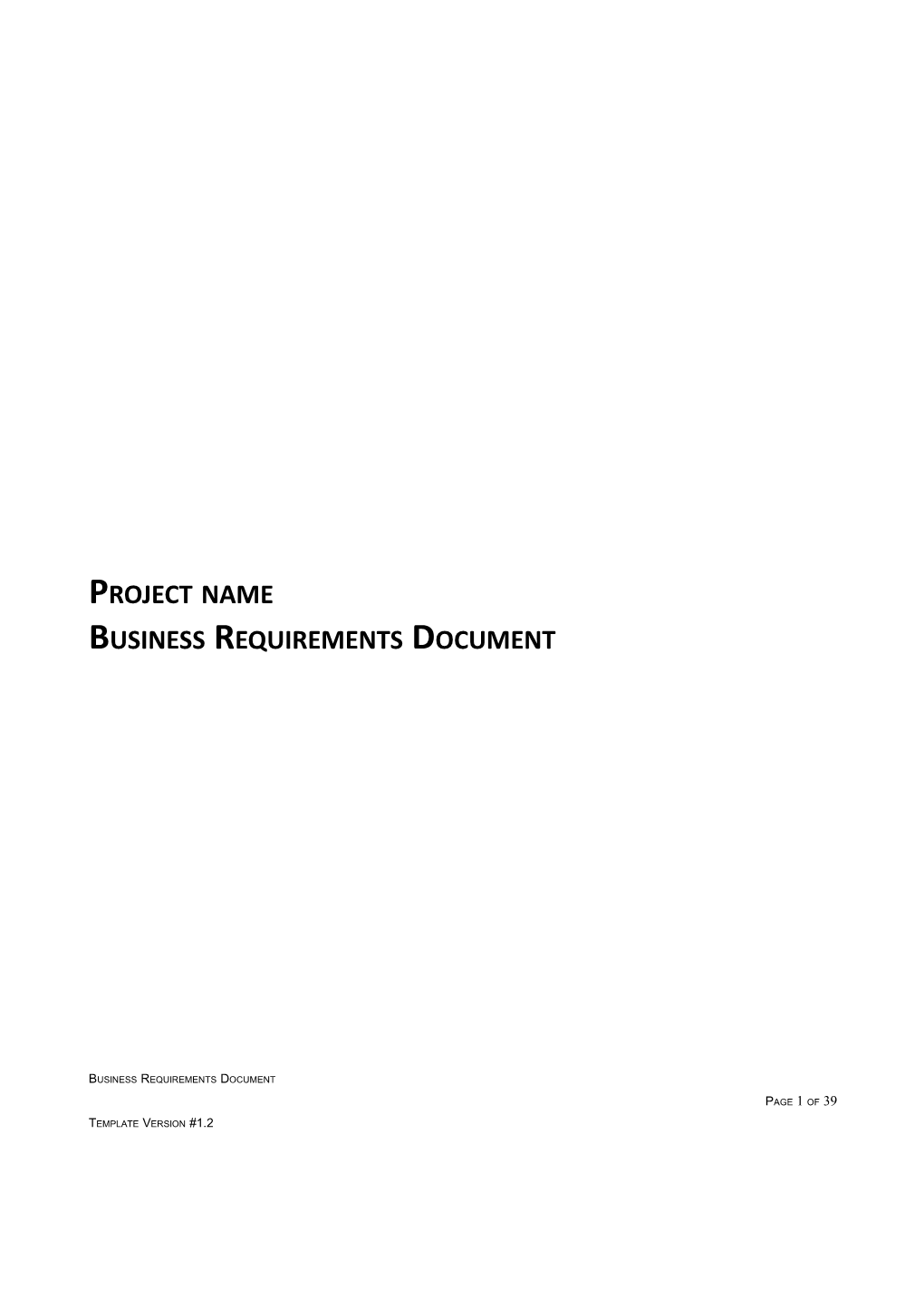 Business Requirements Document